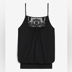 Express Banded Lace Front Camo Tank Top - size L